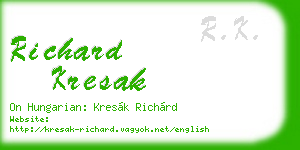 richard kresak business card