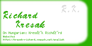 richard kresak business card